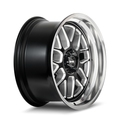 Ridler Wheels Ridler 611 17x7 / 5x114.3 BP / 0mm Offset / 83.82mm Hub Gls Blk/Mill w/ Diamond Cut Lip Wheel