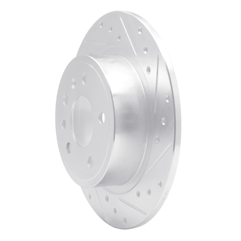 R1 Concepts R1 99-10 Saab 9-5 Rear Right Drilled & Slotted Silver Brake Rotor