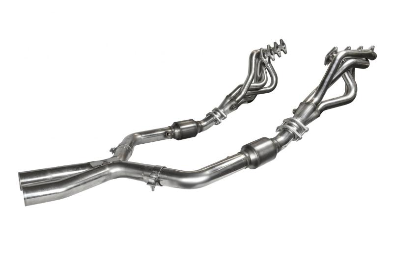 Kooks Headers Kooks 05-10 Ford Mustang GT Manual 1 5/8in x 2 1/2in SS Long Tube Headers and OEM Catted SS X Pipe