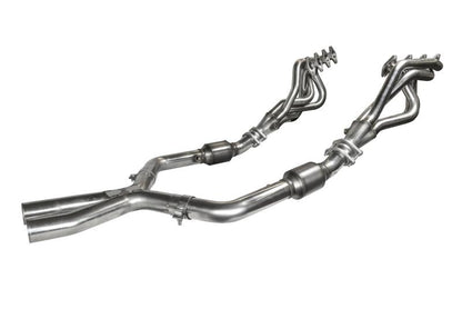 Kooks Headers Kooks 05-10 Ford Mustang GT Manual 1 5/8in x 2 1/2in SS Long Tube Headers and OEM Catted SS X Pipe
