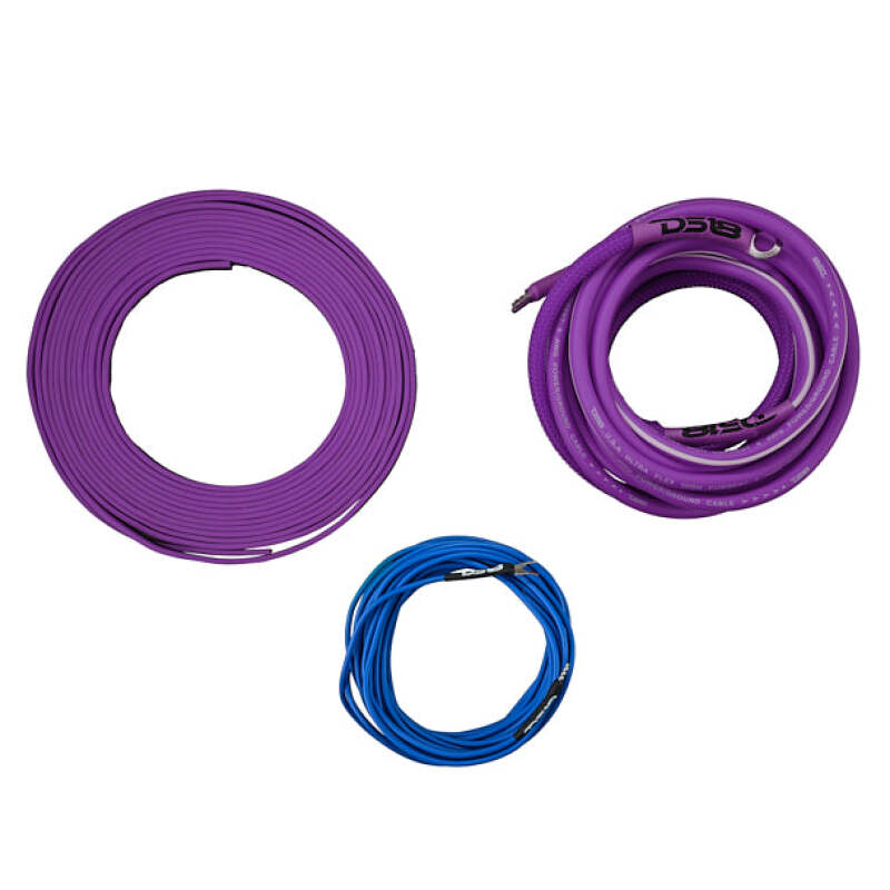 DS18 8-GA Amplifier Install Kit Advance- Purple