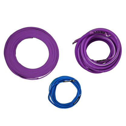 DS18 8-GA Amplifier Install Kit Advance- Purple