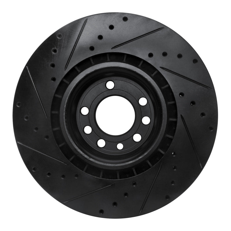 R1 Concepts R1 08-11 Saab 9-3 Front Right Drilled & Slotted Black Brake Rotor