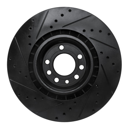 R1 Concepts R1 08-11 Saab 9-3 Front Right Drilled & Slotted Black Brake Rotor