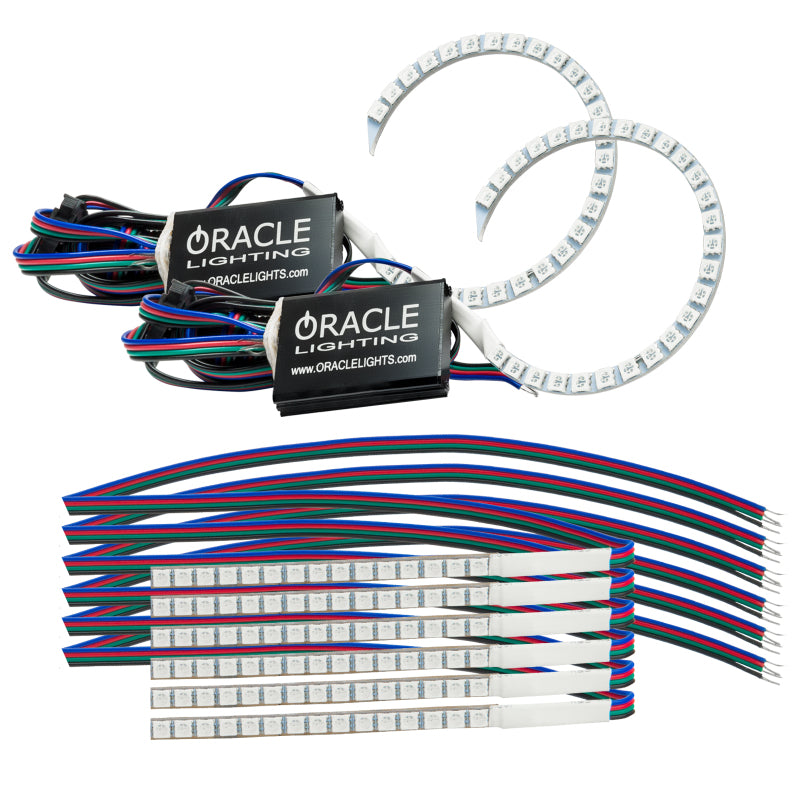 ORACLE Lighting Oracle 18-21 Ford Mustang DRL Upgrade w/ Halo Kit - ColorSHIFT w/o Controller