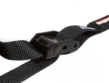 PRP Seats PRP Cam-Lock 1in.x10ft. Tie Down with Snap S Hooks and Soft Tie - Black - Pr.