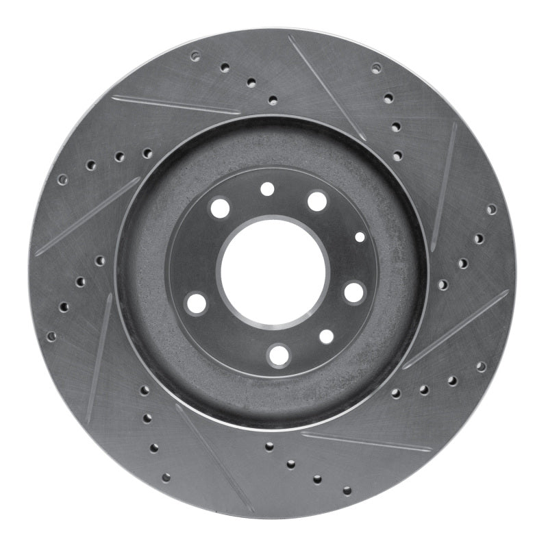 R1 Concepts R1 04-11 Mazda RX-8 Front Left Drilled & Slotted Silver Brake Rotor