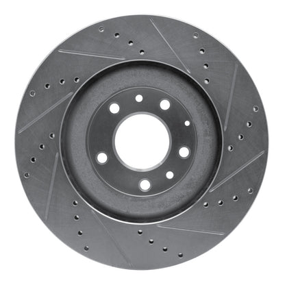 R1 Concepts R1 04-11 Mazda RX-8 Front Left Drilled & Slotted Silver Brake Rotor