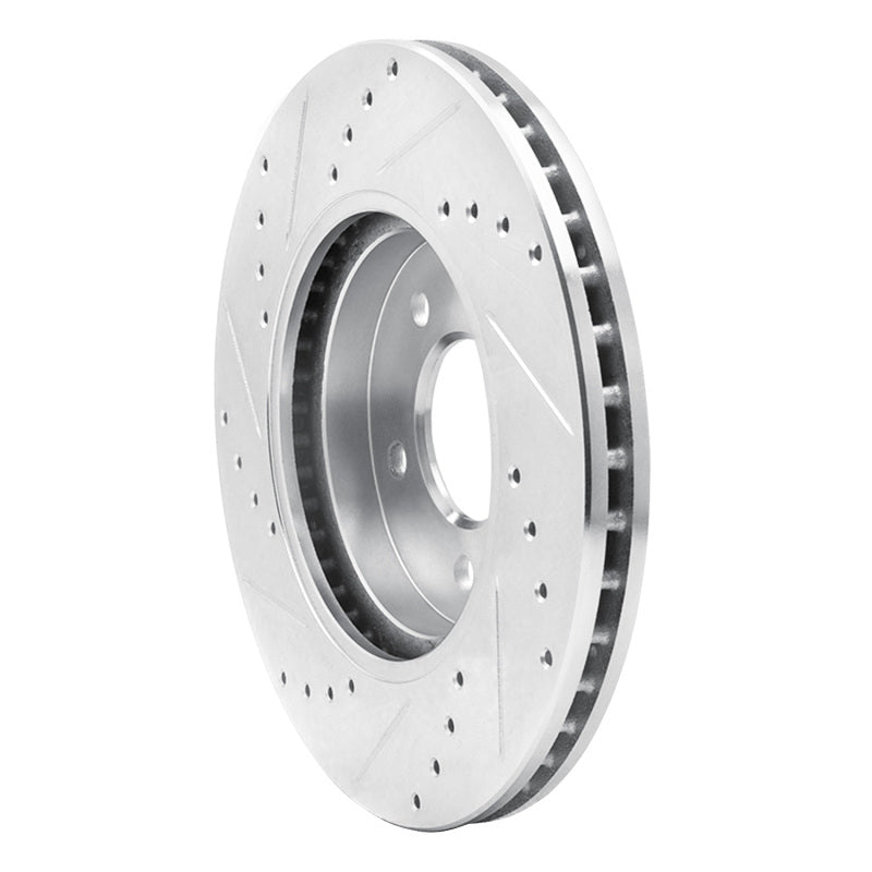 R1 Concepts R1 05-12 Ford Escape Front Right Drilled & Slotted Silver Brake Rotor
