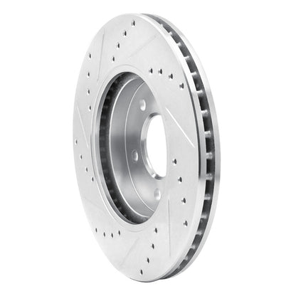 R1 Concepts R1 05-12 Ford Escape Front Right Drilled & Slotted Silver Brake Rotor