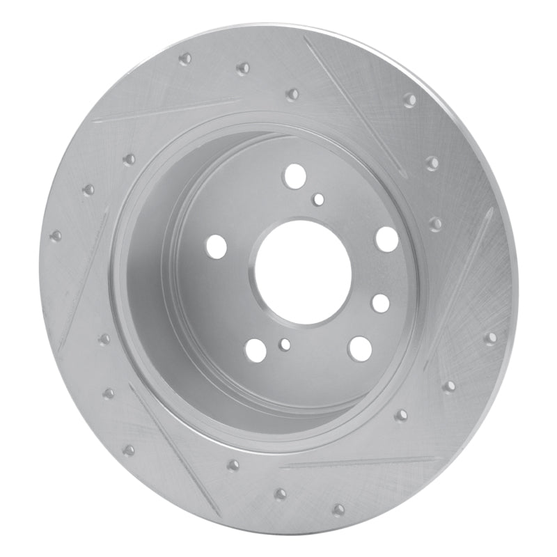 R1 Concepts R1 92-03 Lexus ES300 Rear Left Drilled & Slotted Silver Brake Rotor