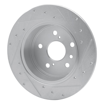 R1 Concepts R1 92-03 Lexus ES300 Rear Left Drilled & Slotted Silver Brake Rotor