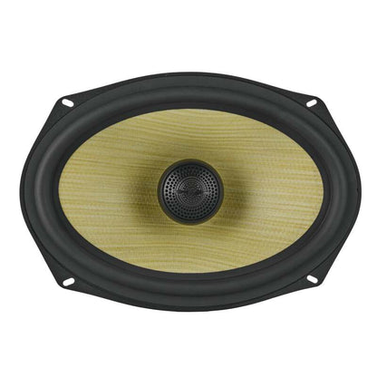 DS18 Deluxe Quality 6x9in Coaxial 150 Watts RMS 4 ohm Yellow Straw + Composite Foam Cone