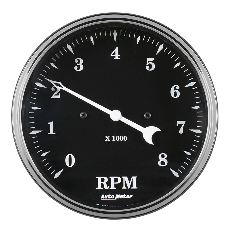 AutoMeter Auto Meter Gauge Tachometer 5in 8k RPM In-Dash Old Tyme Black