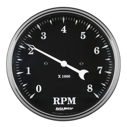 AutoMeter Auto Meter Gauge Tachometer 5in 8k RPM In-Dash Old Tyme Black