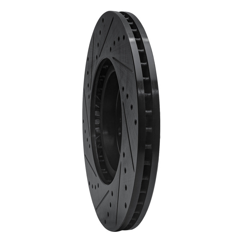 R1 Concepts R1 07-20 Acura MDX Front Right Drilled & Slotted Black Brake Rotor