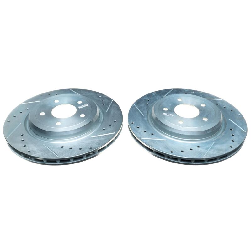 PowerStop Power Stop 06-13 Chevrolet Corvette Rear Evolution Drilled & Slotted Rotors - Pair