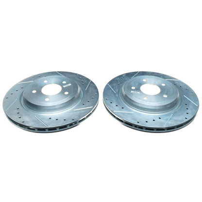PowerStop Power Stop 06-13 Chevrolet Corvette Rear Evolution Drilled & Slotted Rotors - Pair
