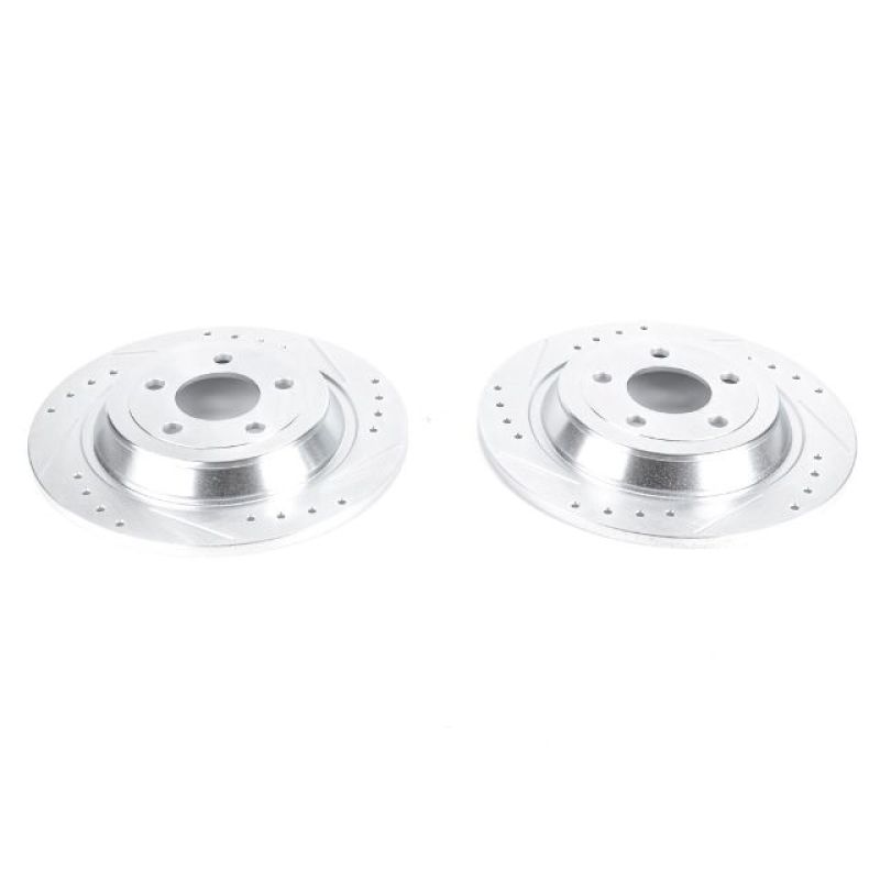 PowerStop Power Stop 15-19 Ford Mustang Rear Evolution Drilled & Slotted Rotors - Pair