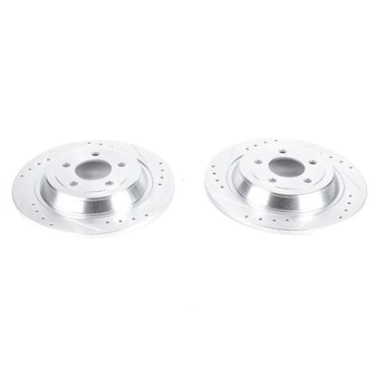 PowerStop Power Stop 15-19 Ford Mustang Rear Evolution Drilled & Slotted Rotors - Pair