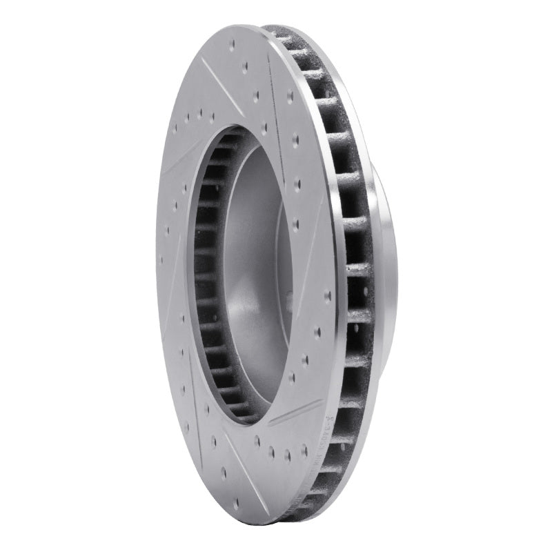 R1 Concepts R1 90-97 Jaguar XJ6 Front Left Drilled & Slotted Silver Brake Rotor