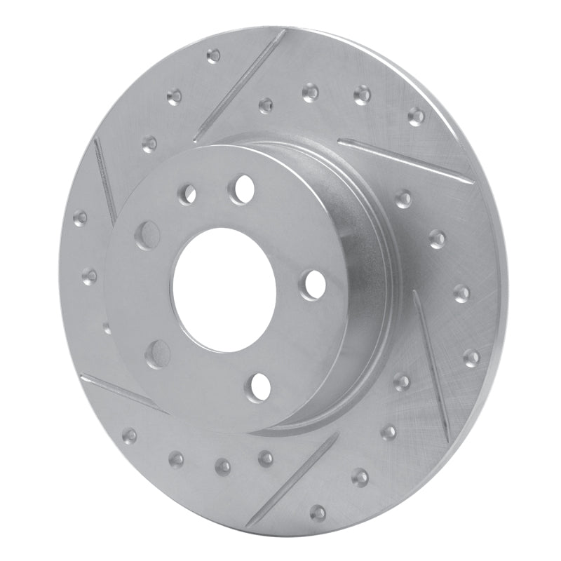 R1 Concepts R1 91-95 Alfa Romeo 164 Rear Left Drilled & Slotted Silver Brake Rotor
