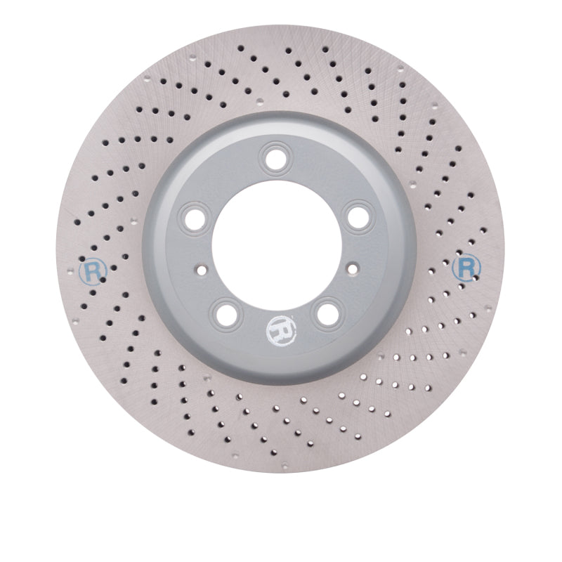 DFC 07-13 Porsche 911 Right Front Drilled Hi-Carbon Alloy Geomet Coated Rotor