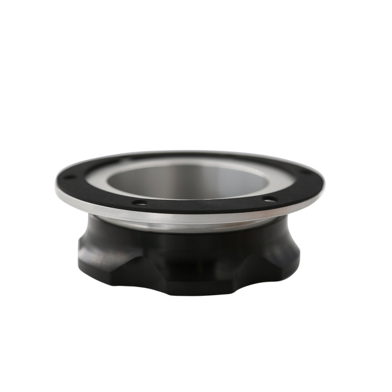 Aeromotive Fill Cap - Screw-On - 3in - Flanged - 6-Bolt - Black