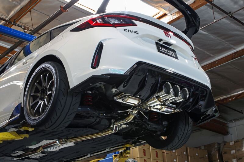 Remark 2023+ Honda Civic Type-R (FL5) Triple Tip Cat-Back Exhaust w/ Triple Tip & Front Pipe