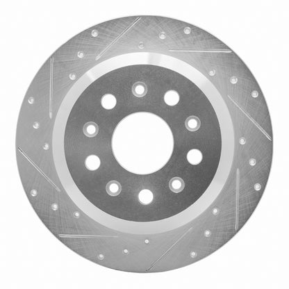 R1 Concepts R1 18-25 Jeep Wrangler Rear Left Drilled & Slotted Silver Brake Rotor