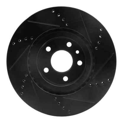 R1 Concepts R1 91-20 Alfa Romeo 164 Front Left Drilled & Slotted Black Brake Rotor