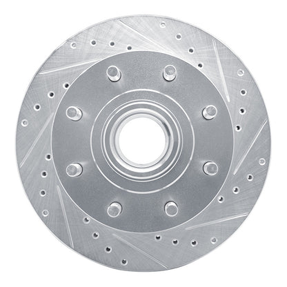 R1 Concepts R1 92-02 Chevrolet C1500 Suburban Front Right Drilled & Slotted Silver Brake Rotor