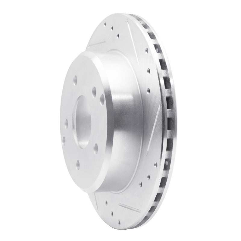 R1 Concepts R1 84-87 Chevrolet Corvette Rear Right Drilled & Slotted Silver Brake Rotor