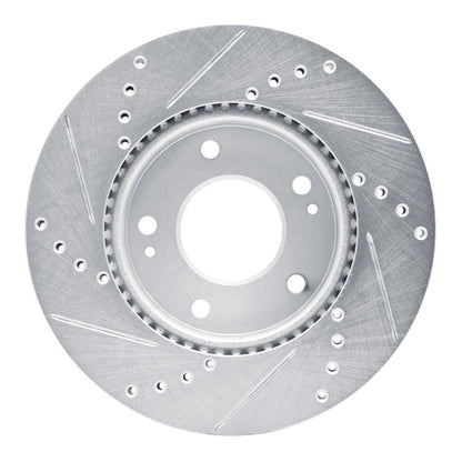 R1 Concepts R1 10-11 Kia SOUL Front Right Drilled & Slotted Silver Brake Rotor