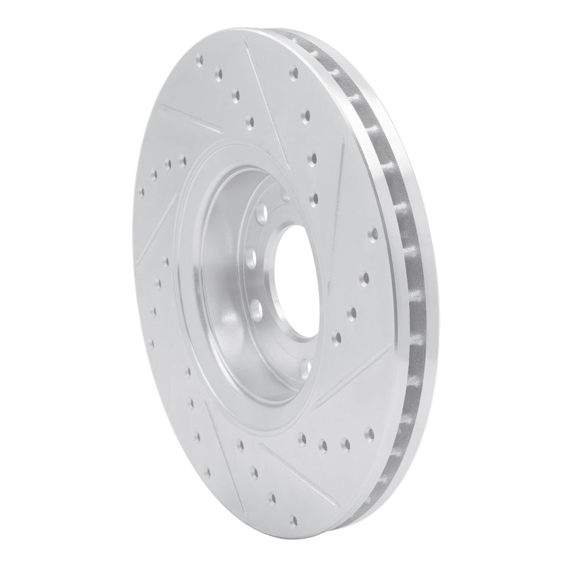 R1 Concepts R1 03-11 Cadillac BLS (Mexico) Front Left Drilled & Slotted Silver Brake Rotor