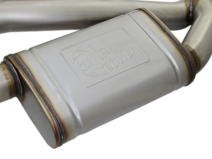 aFe MACHForce XP 3in 304 SS Axle-Back Dual Exhaust (NPP) w/ Polished Tips 16-17 Camaro SS V8-6.2L