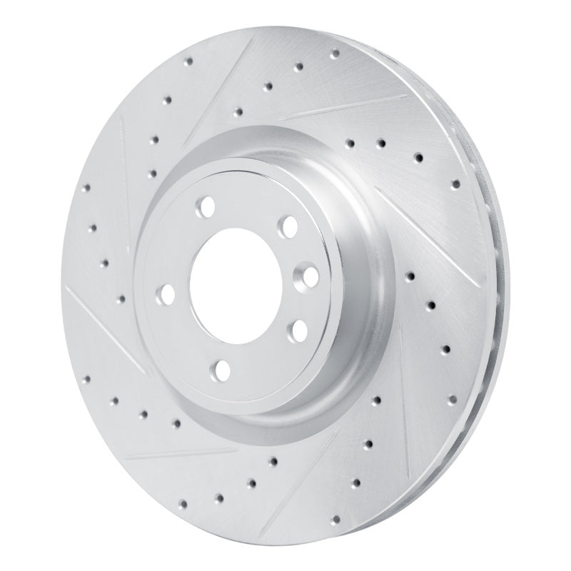 R1 Concepts R1 18-24 Land Rover Range Rover Front Left Drilled & Slotted Silver Brake Rotor