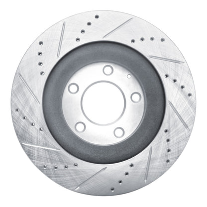 R1 Concepts R1 04-11 Mazda RX-8 Rear Right Drilled & Slotted Silver Brake Rotor