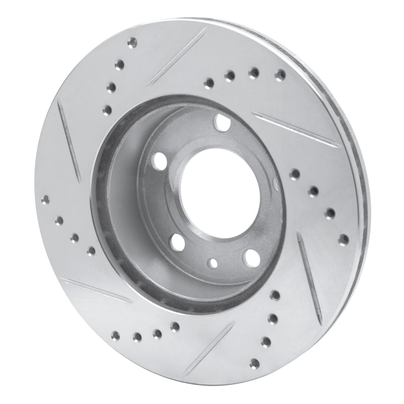 R1 Concepts R1 82-90 Volvo 760 Series Front Right Drilled & Slotted Silver Brake Rotor