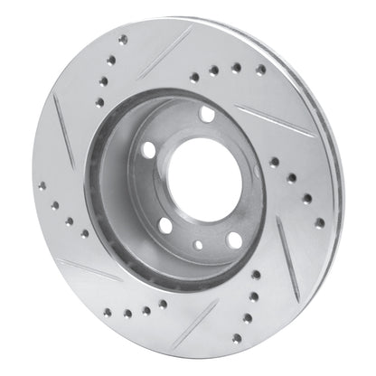 R1 Concepts R1 82-90 Volvo 760 Series Front Right Drilled & Slotted Silver Brake Rotor