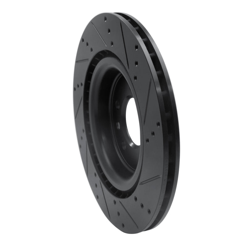 R1 Concepts R1 14-24 Land Rover Range Rover Sport Rear Left Drilled & Slotted Black Brake Rotor