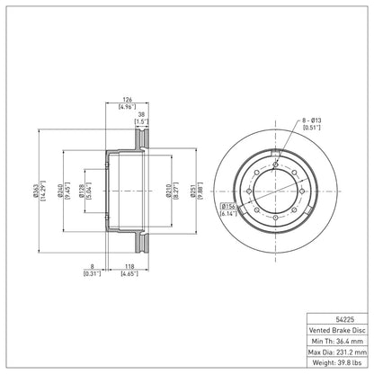 DFC 11-22 Ford F-350 Super Duty 4WD Rear GeoSPEC Coated Rotor