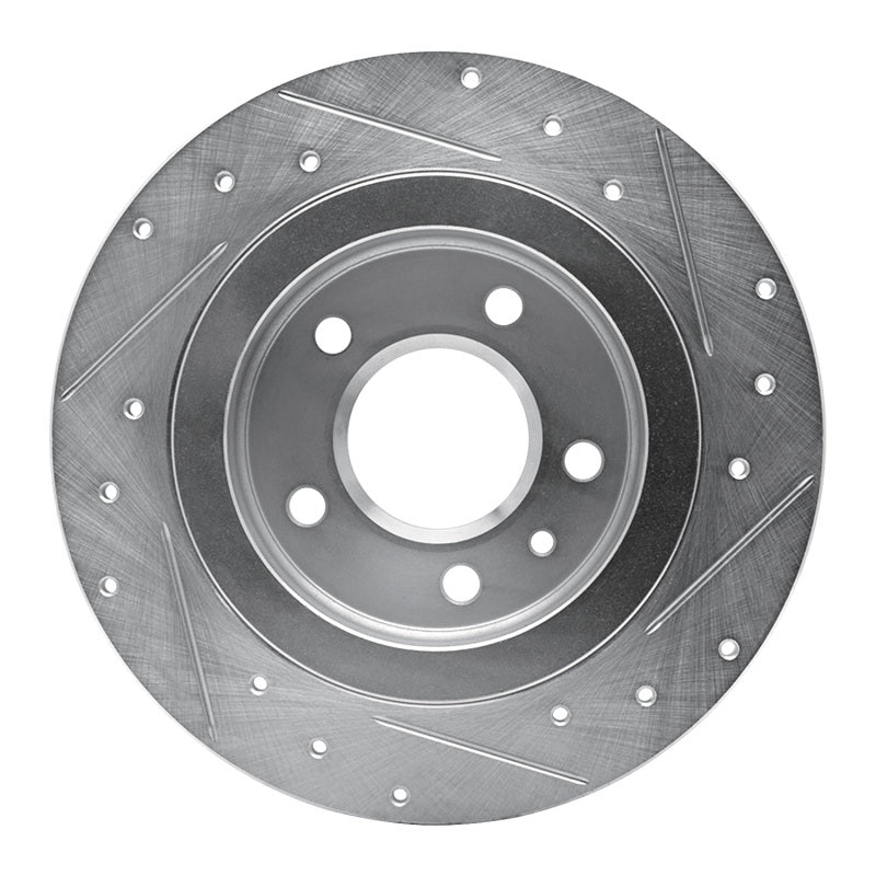 R1 Concepts R1 11-19 Buick CASCADA Rear Left Drilled & Slotted Silver Brake Rotor