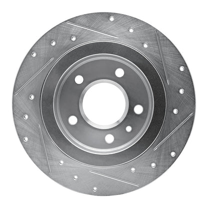 R1 Concepts R1 11-19 Buick CASCADA Rear Left Drilled & Slotted Silver Brake Rotor