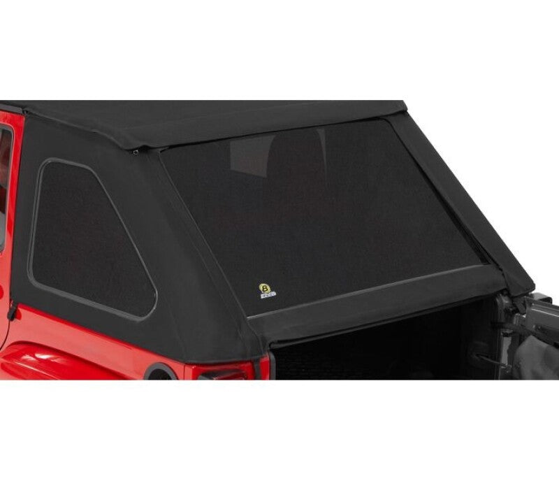 Bestop 07-18 Jeep Wrangler JK 4-Door Window Set (Premium Black Twill Fits Trektop 56923)