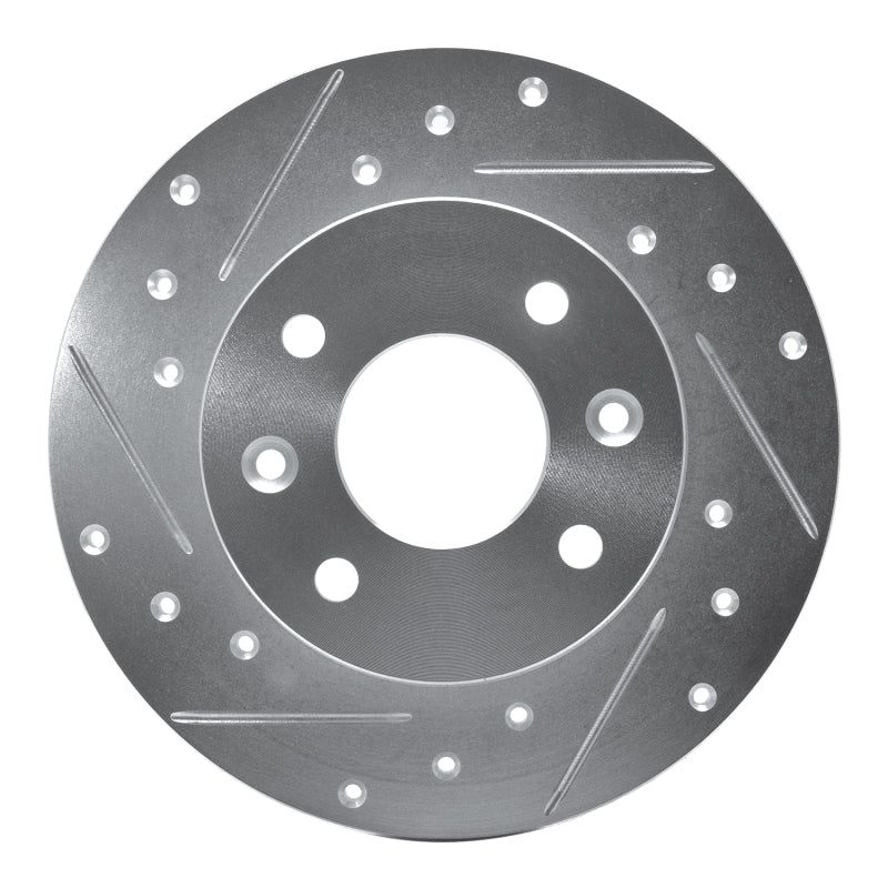 R1 Concepts R1 81-83 Renault R18I Front Left Drilled & Slotted Silver Brake Rotor