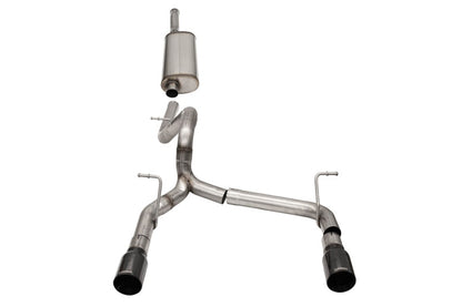 CORSA Performance Corsa 2018-2025 Jeep Wrangler JLU 3.6L 2.75in Sport Cat-Back Exhaust w/ 4in Black Tips