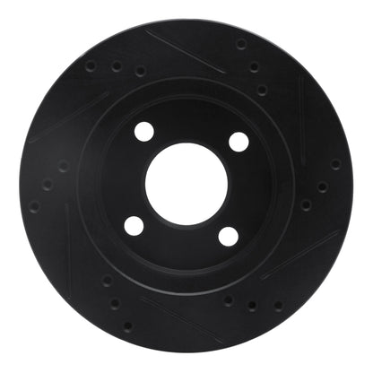 R1 Concepts R1 95-96 Dodge Neon (USA/Canada) Front Left Drilled & Slotted Black Brake Rotor