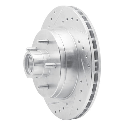 R1 Concepts R1 85-92 Chevrolet Camaro Front Left Drilled & Slotted Silver Brake Rotor