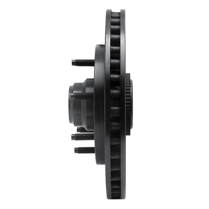 R1 Concepts R1 97-04 Ford F-250 2WD (Excl Super Duty) Front Left Drilled & Slotted Black Brake Rotor